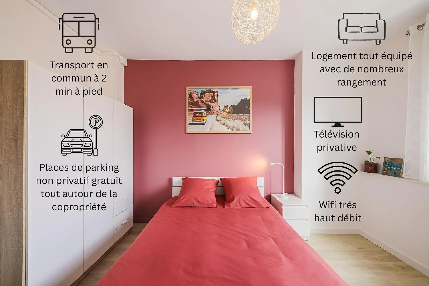 La Coloc' Smart & Cosy - 4 Chambres Differentes Et Privatives Sont Disponible Dans Ce T4 De 80M2 En Colocation - Jusqu'A 2 Personnes Par Chambre - 1 Lit Double Par Chambre グルノーブル アパート