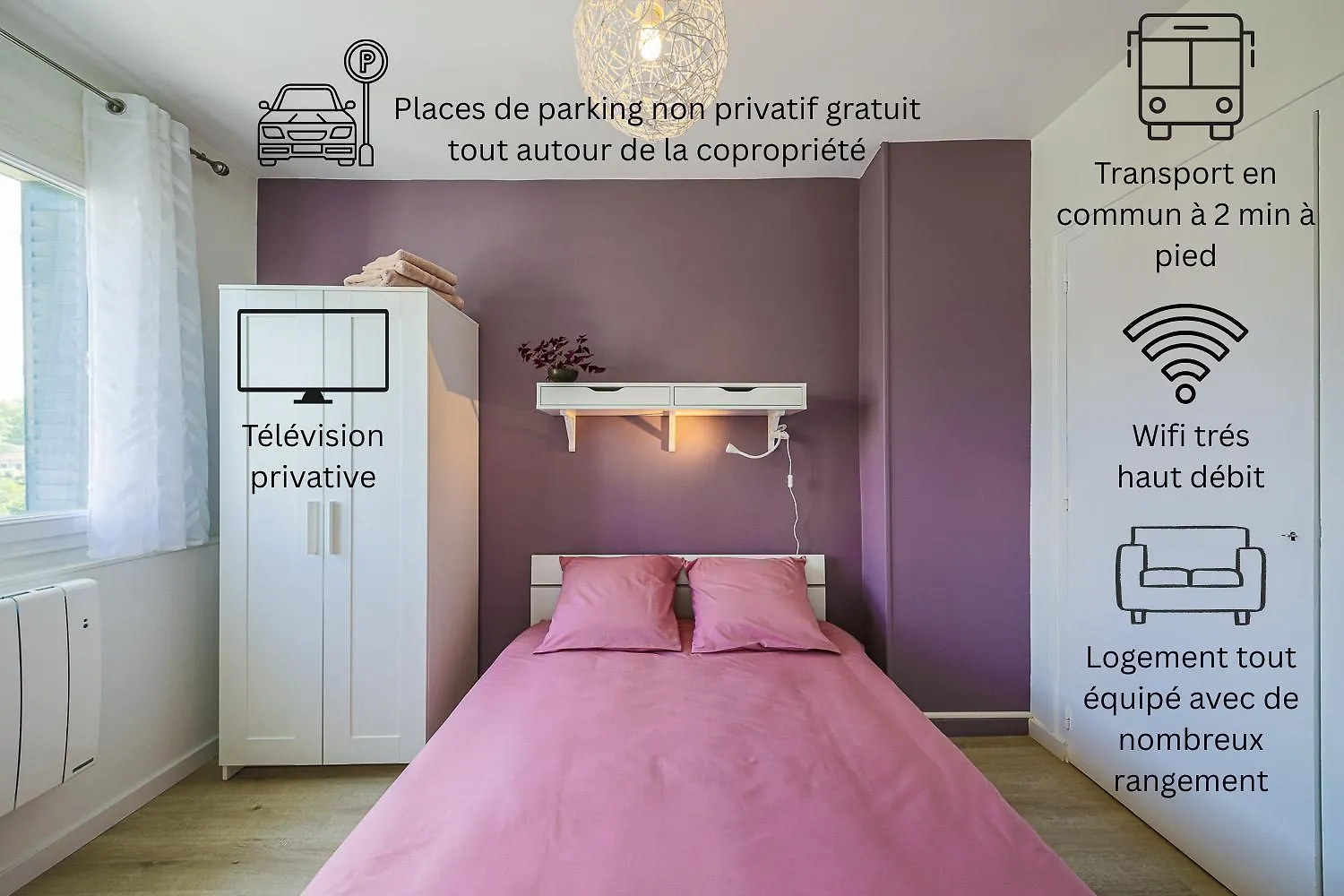 La Coloc' Smart & Cosy - 4 Chambres Differentes Et Privatives Sont Disponible Dans Ce T4 De 80M2 En Colocation - Jusqu'A 2 Personnes Par Chambre - 1 Lit Double Par Chambre グルノーブル 0*,